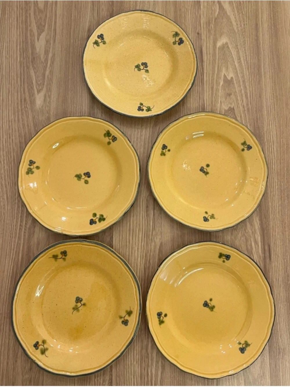 Terre è Provence Handmade Dessert Plates - Set of 5